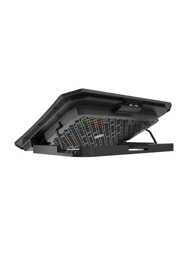 Meetion USB Wired Gaming Cooling Pad CP3030 – 5 Fans with RGB, Adjustable Inclination, 370×265×32mm - Image 5